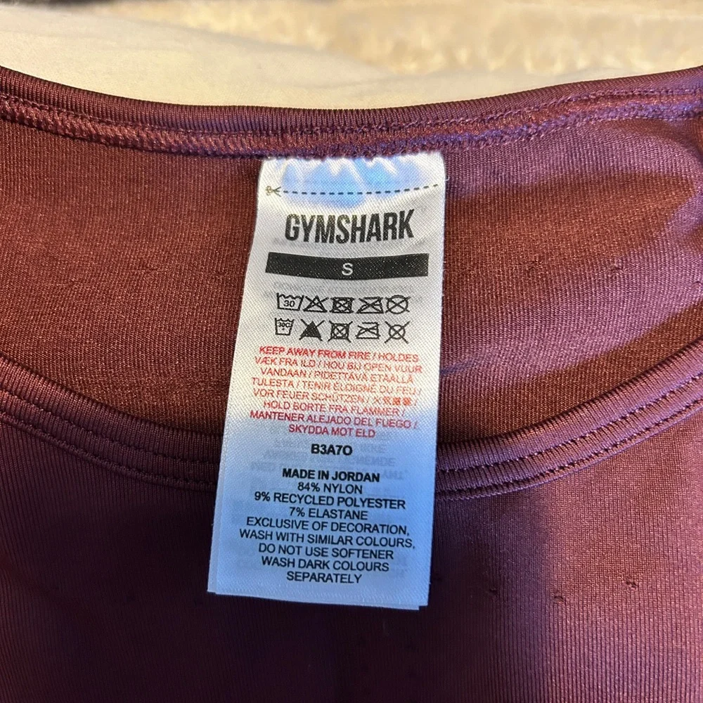 Gymshark Women's Maroon Tank Top - Picture 2 of 3